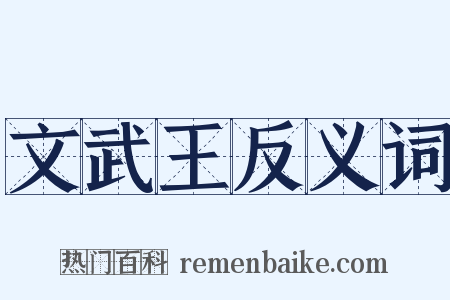 文武王反义词是什么意思的图片